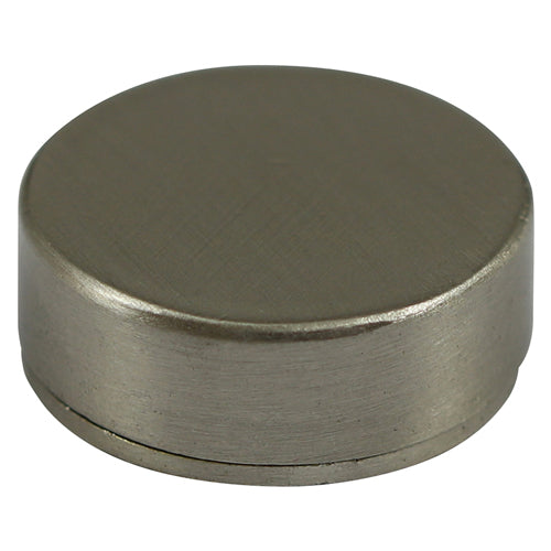 Threaded Screw Caps - Solid Brass - Satin Nickel - 18mm - TIMpac of 4