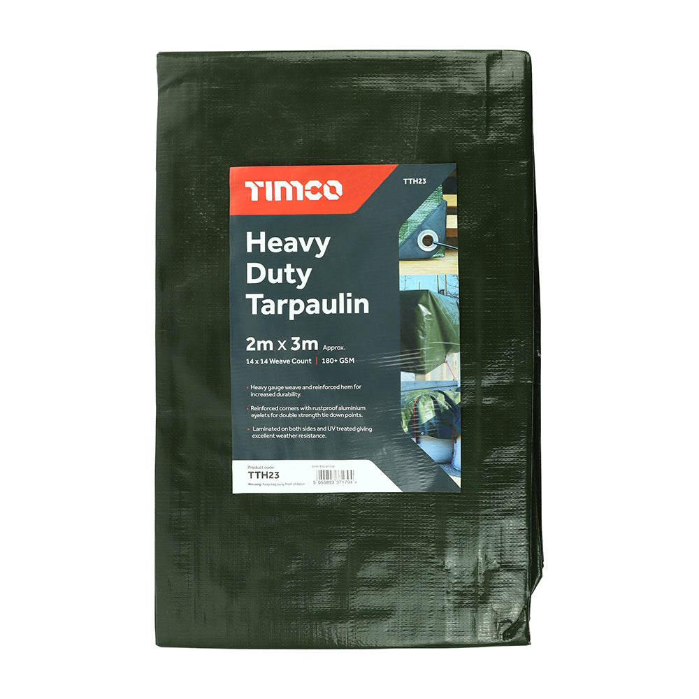 Tarpaulin - Heavy Duty - 2 x 3m - Bag of 1
