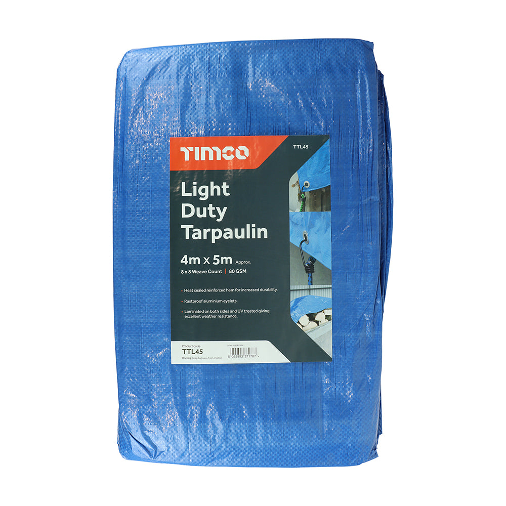 Tarpaulin - Light Duty - 4 x 5m - Bag of 1