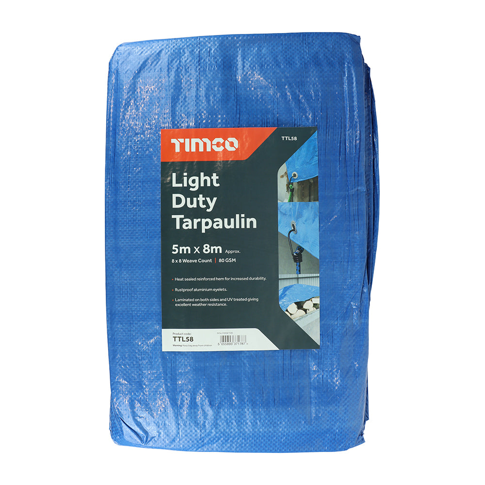 Tarpaulin - Light Duty - 5 x 8m - Bag of 1