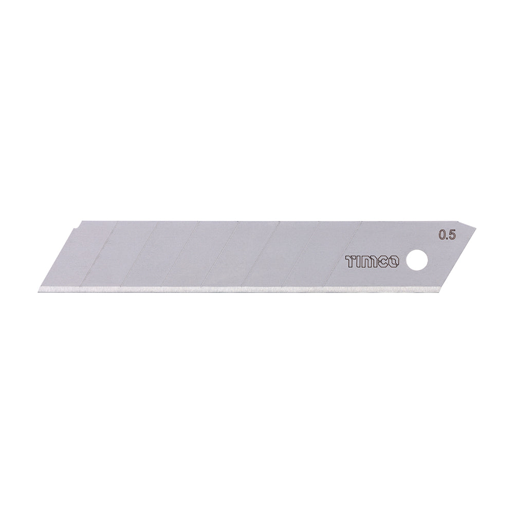 Snap Off Utility Knife Blades - 100 x 18 x 0.6 - Backing Card of 10