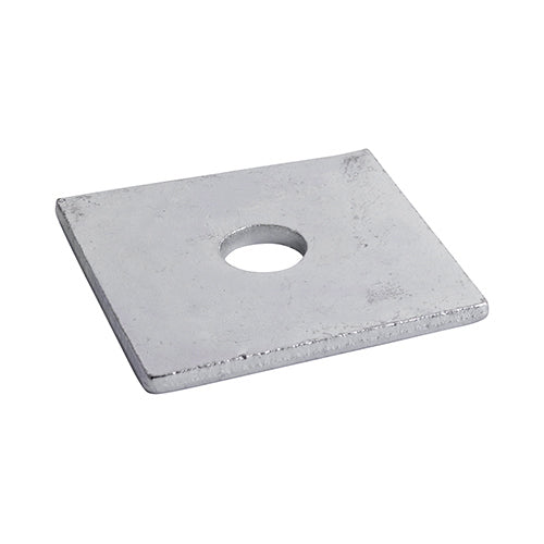 Square Plate Washers - Hot Dipped Galvanised - M12 x 50 x 50 x 3 - Box of 100