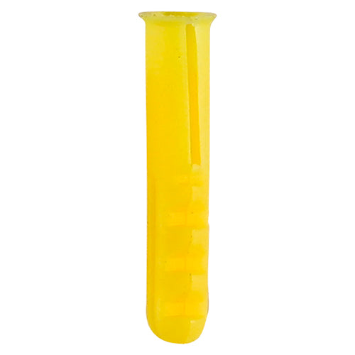 Plastic Plugs - Yellow - 25mm - Box of 100
