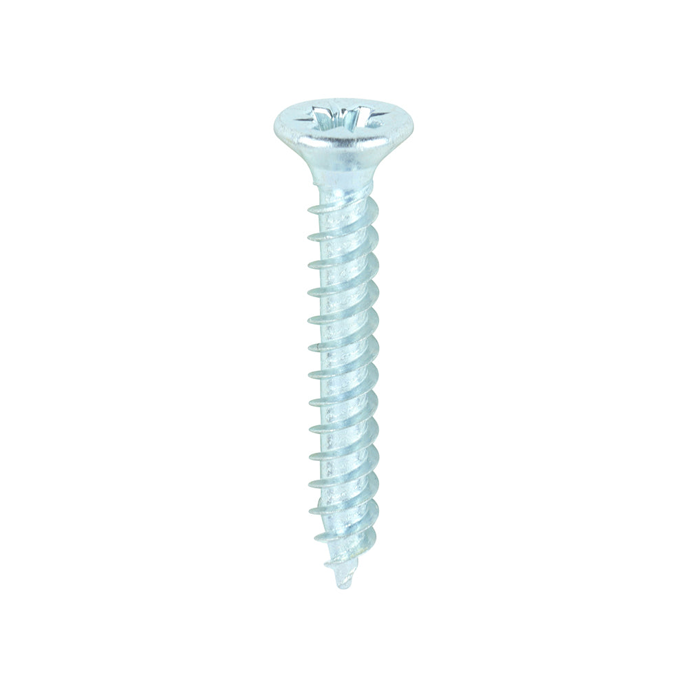 Twin-Threaded Woodscrews - PZ - Double Countersunk - Zinc - 6 x 1 - Box of 200