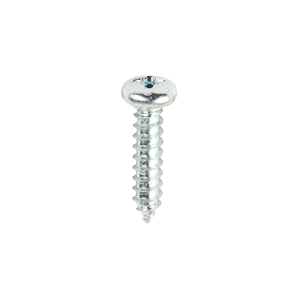 Self-Tapping Screws - PZ - Pan - Zinc - 4 x 1/2 - Box of 200
