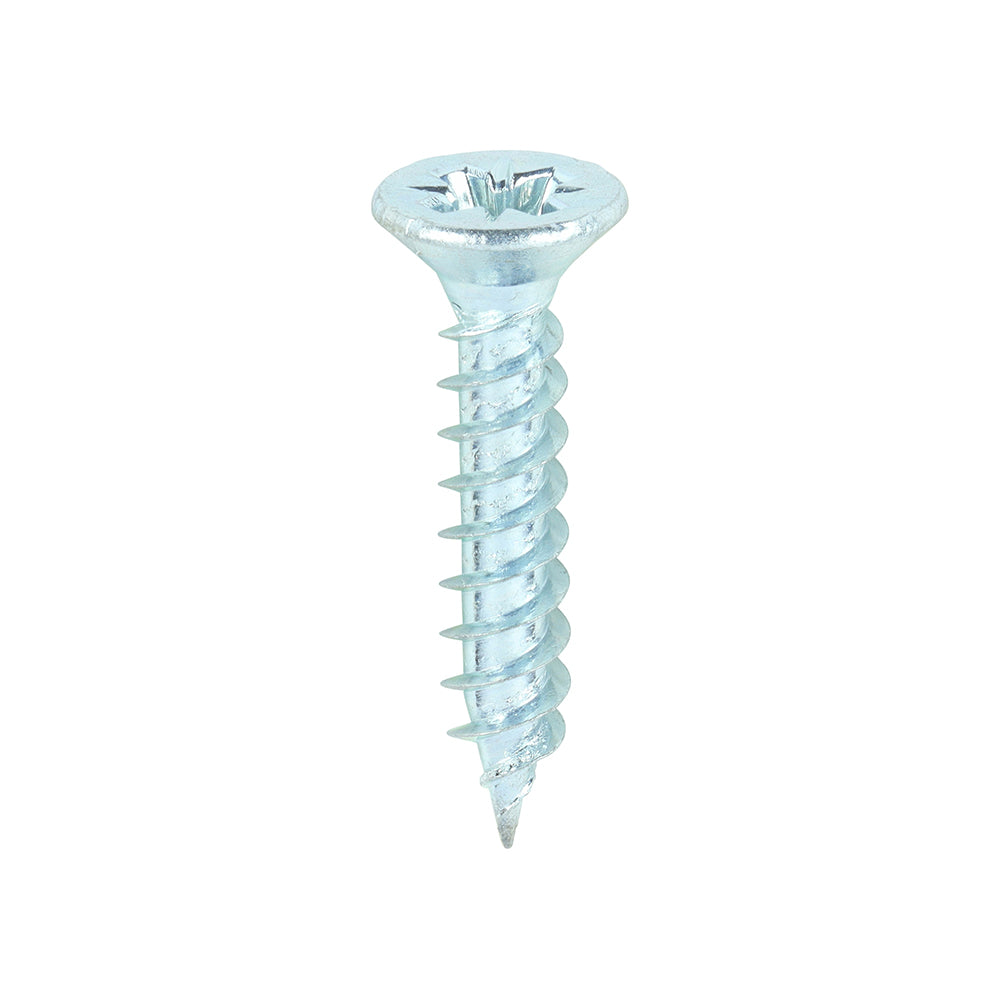 Twin-Threaded Woodscrews - PZ - Double Countersunk - Zinc - 6 x 3/4 - Box of 200