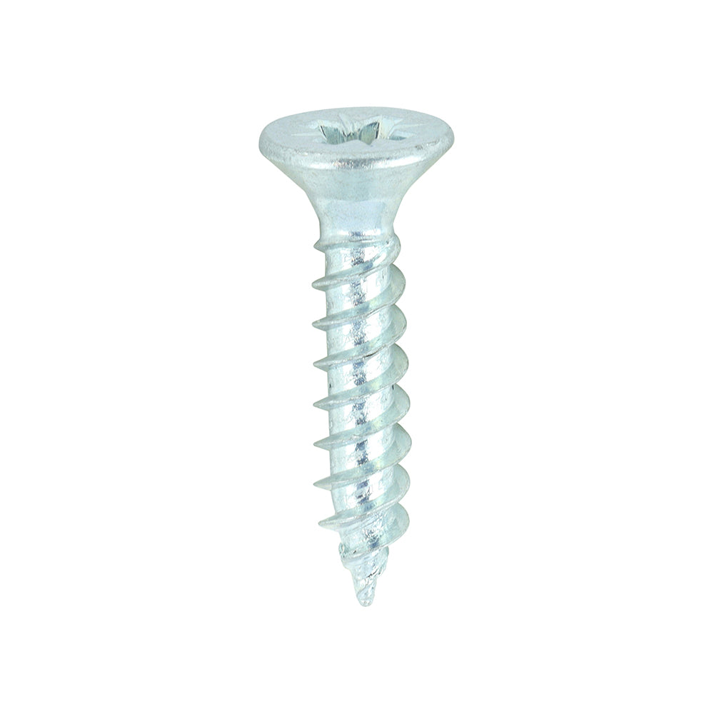 Twin-Threaded Woodscrews - PZ - Double Countersunk - Zinc - 7 x 3/4 - Box of 200
