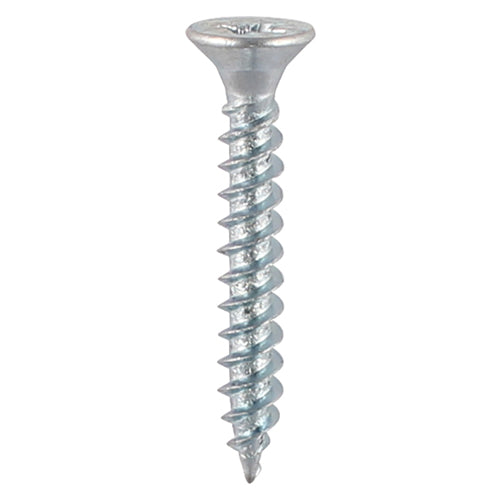 Twin-Threaded Woodscrews - PZ - Double Countersunk - Zinc - 8 x 1/2 - Box of 200