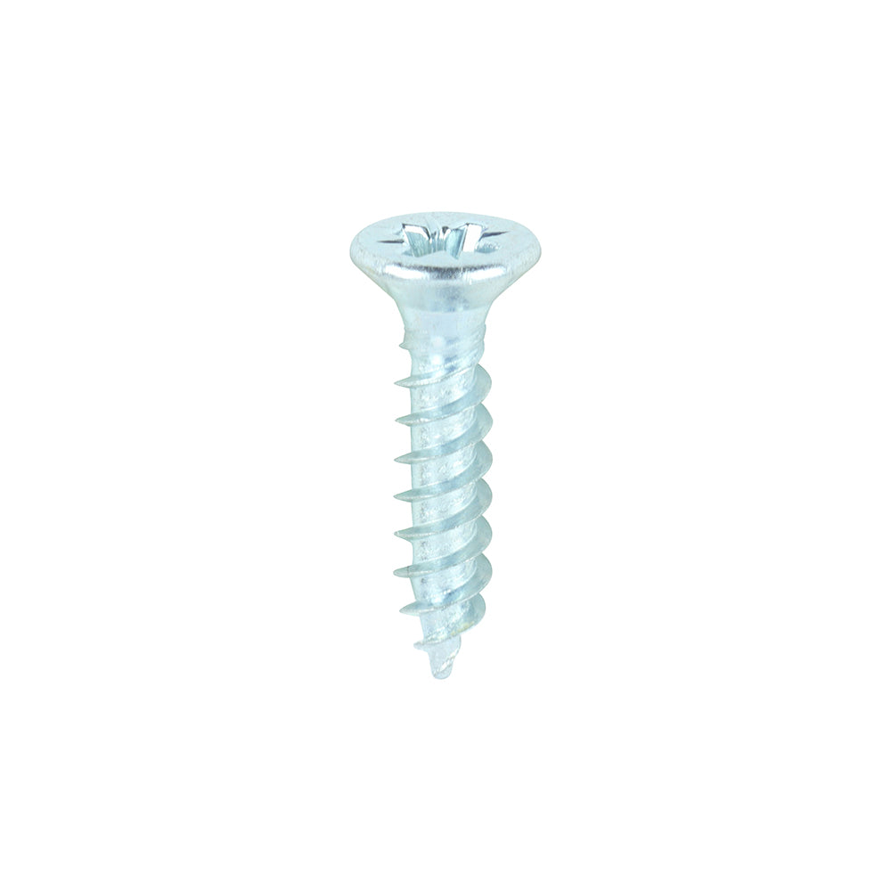 Twin-Threaded Woodscrews - PZ - Double Countersunk - Zinc - 8 x 3/4 - Box of 200