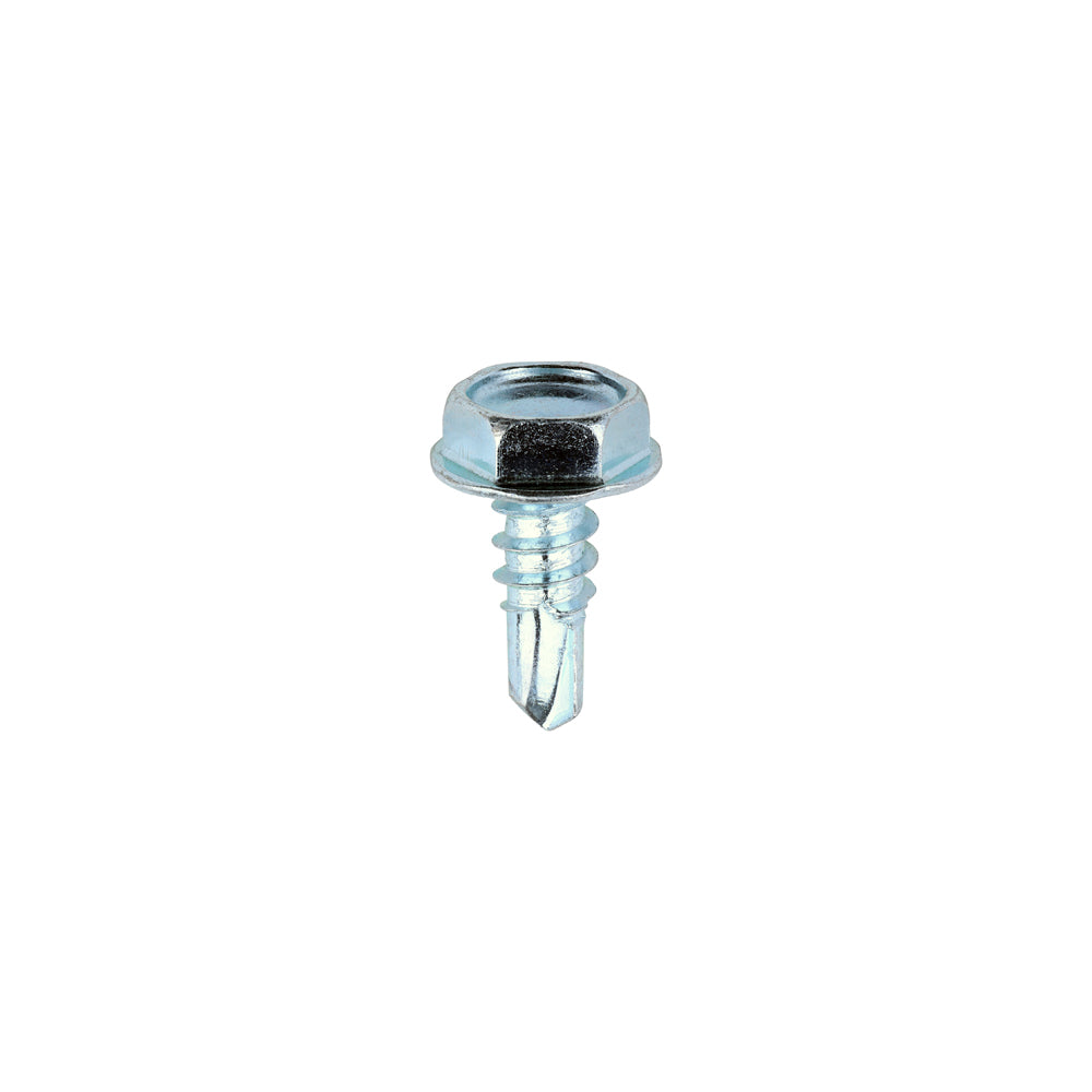 Metal Construction Light Section Screws - Hex - Self-Drilling - Zinc - 10 x 1/2 - Box of 1000