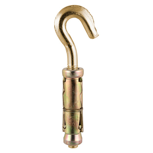 Forged Hooks with Shield Anchors - Yellow - M6 - TIMpac of 2