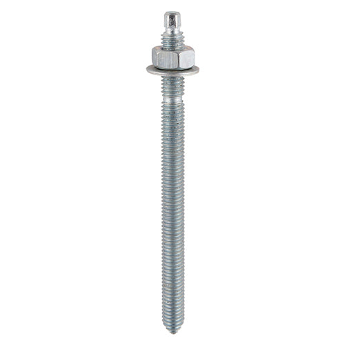 Chemical Anchor Threaded Studs, Nuts & Washers - Zinc - M8 x 110 - Box of 10