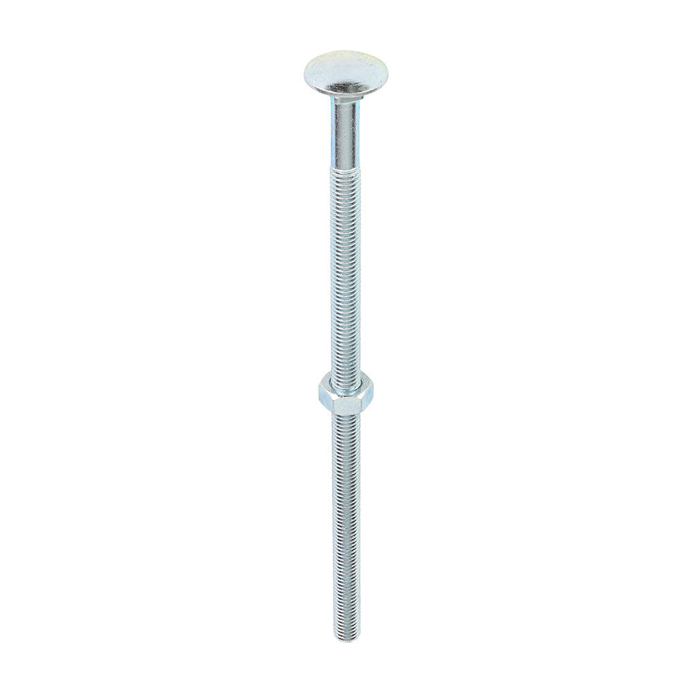Carriage Bolts & Hex Nuts - Zinc - M8 x 180 - Box of 25