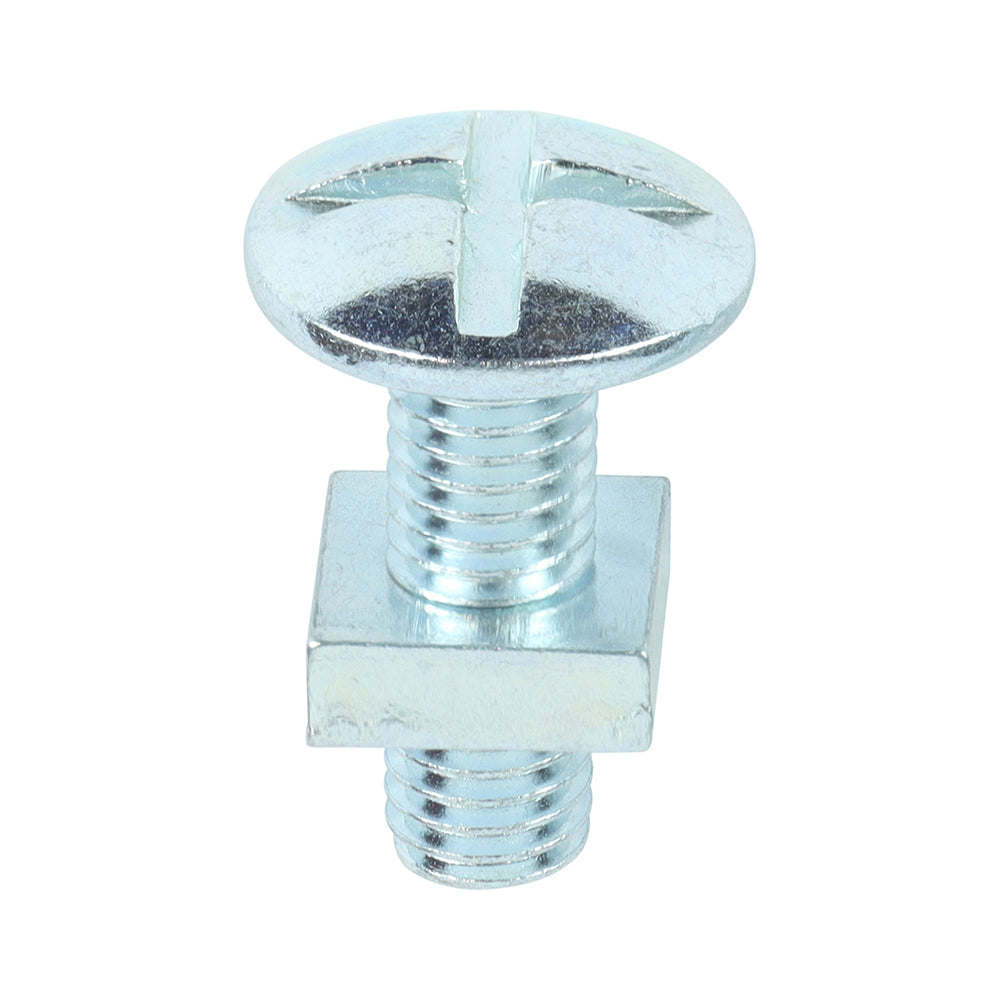 Roofing Bolts with Square Nuts - Zinc - M8 x 25 - Box of 100