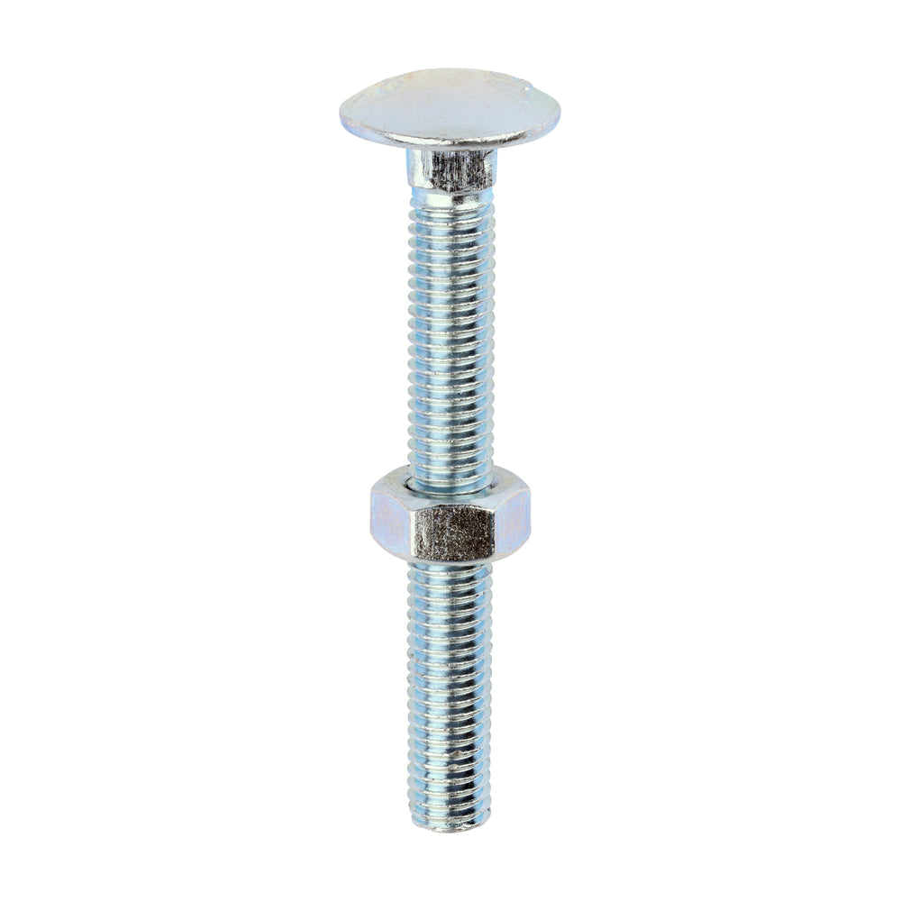 Carriage Bolts & Hex Nuts - Zinc - M8 x 65 - Box of 50