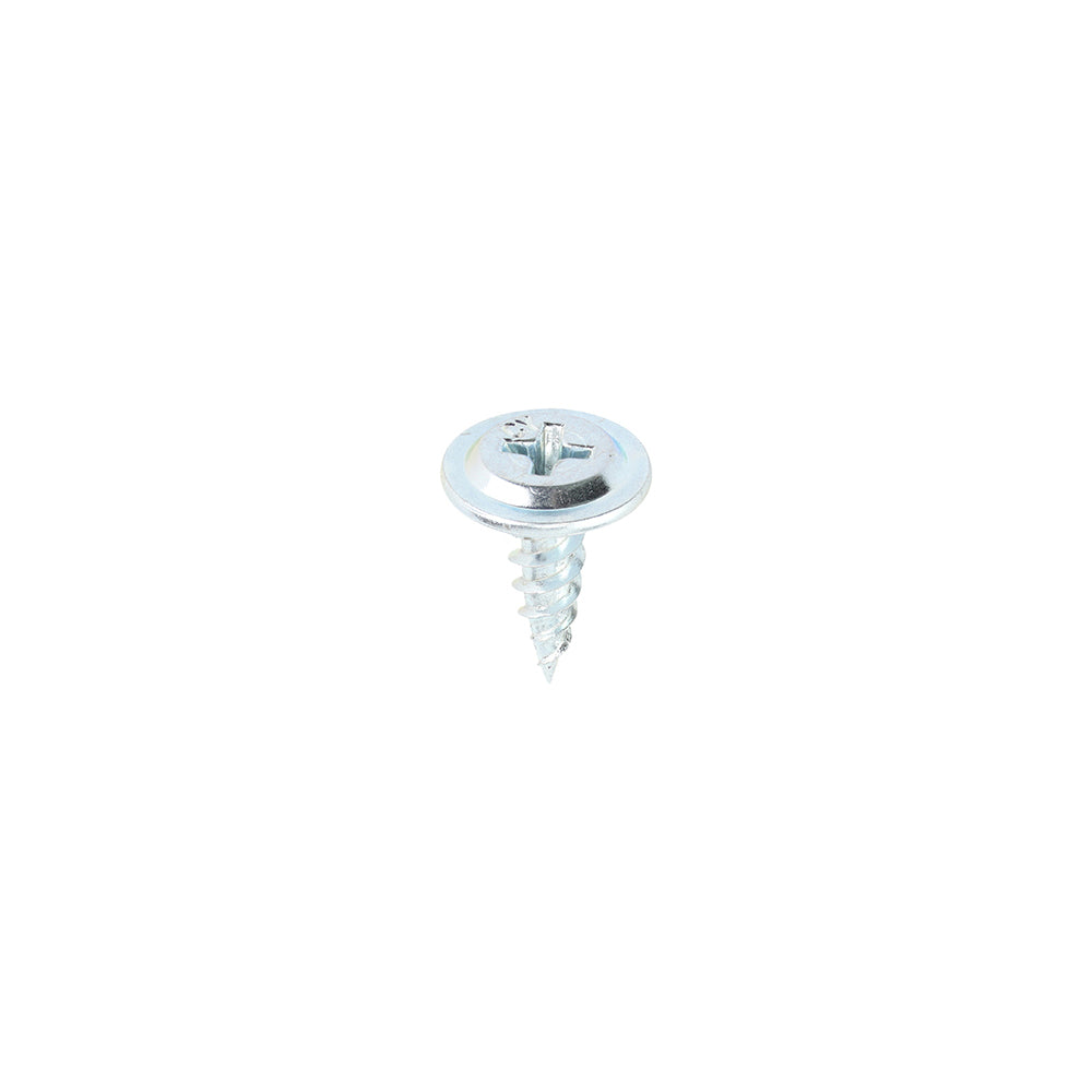 Metal Construction Sheet & Framing Screws - PH - Wafer - Sharp Point - Zinc - 8 x 9/16 - Box of 1000