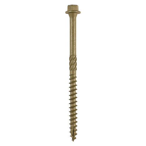 Timber Frame Construction & Landscaping Screws - Hex - Exterior - Green Organic - 6.7 x 100 - Box of 50