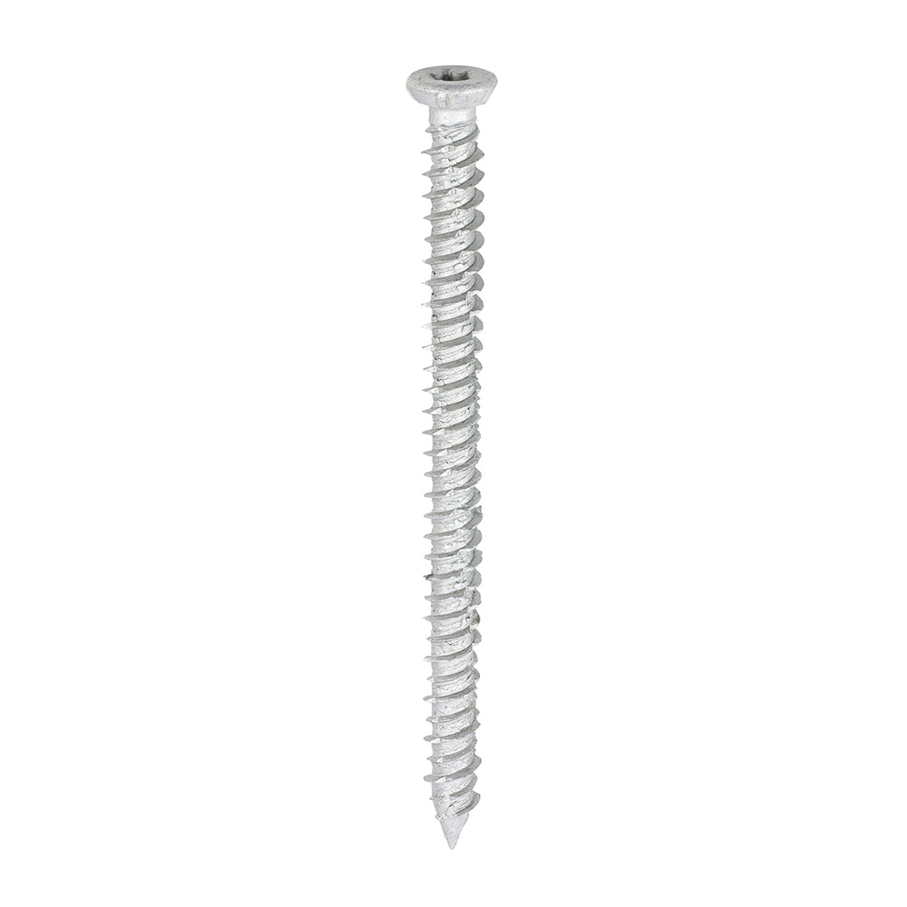 Concrete Screw - TX - Flat Countersunk - Exterior - Silver - 7.5 x 100 - Box of 100