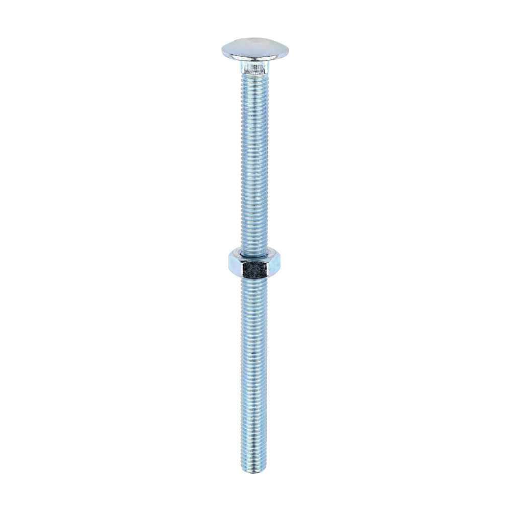 Carriage Bolts & Hex Nuts - Zinc - M10 x 160 - Box of 25