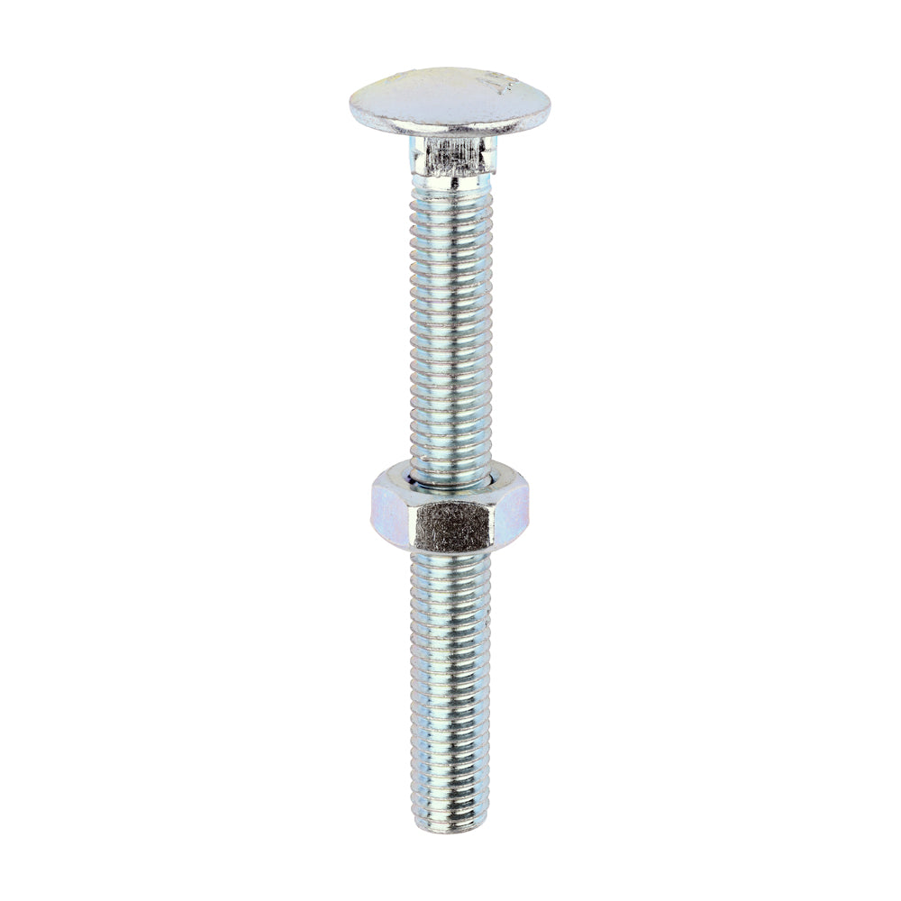 Carriage Bolts & Hex Nuts - Zinc - M10 x 90 - Box of 25