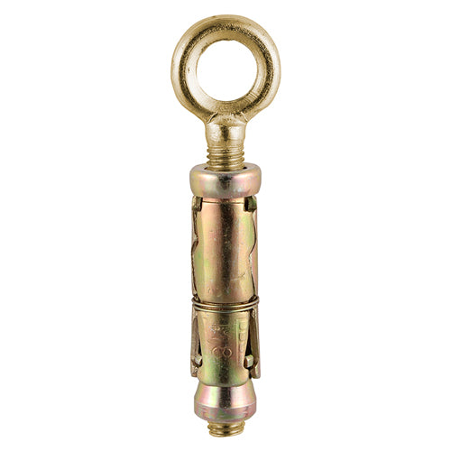 Forged Eyes with Shield Anchors - Yellow - M10 - TIMpac of 2