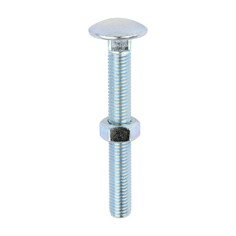 Carriage Bolts & Hex Nuts - Zinc - M12 x 100 - Box of 25