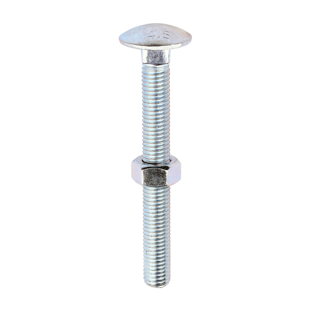 Carriage Bolts & Hex Nuts - Zinc - M12 x 110 - Box of 25
