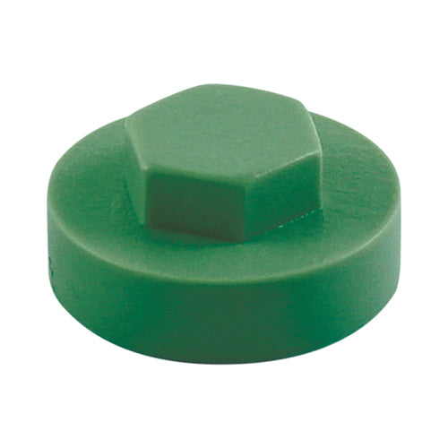 Hex Head Cover Caps - Jade - 16mm - Bag of 1000