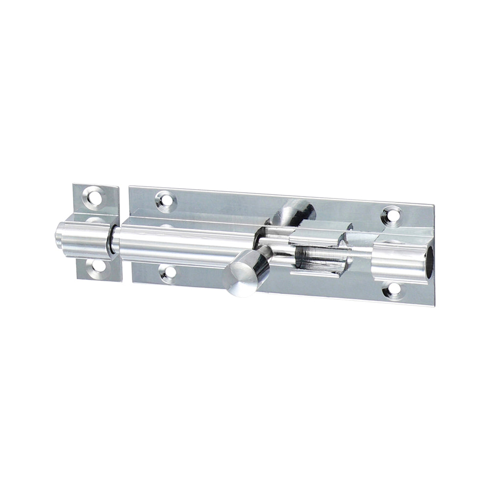 Straight Barrel Bolt - Polished Chrome - 75 x 25mm - Bag of 1