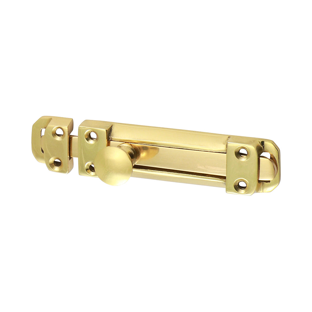 Contract Flat Section Bolt - Polished Brass - 110 x 25mm - Bag of 1