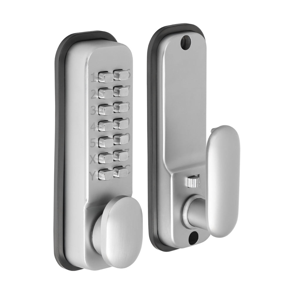 Push Button Digital Lock - Satin Chrome - 142 x 41 - Box of 1