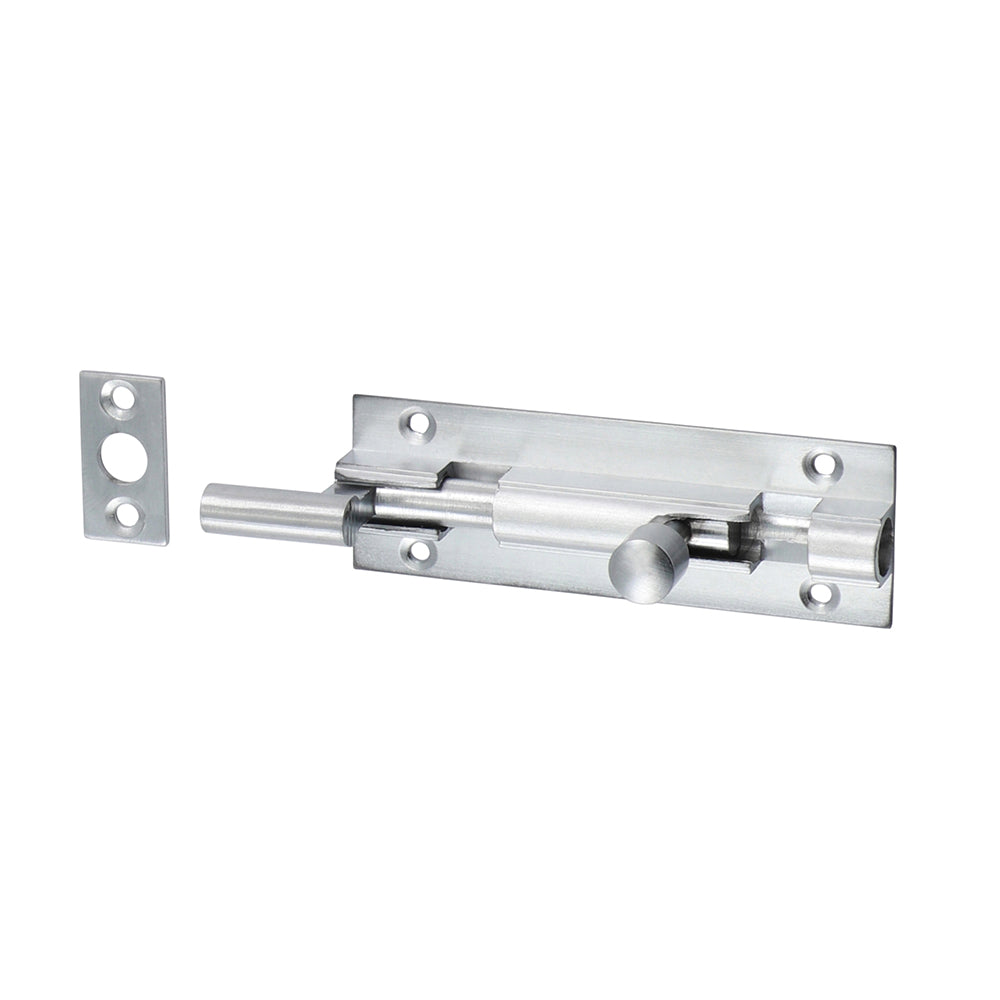 Necked Barrel Bolt - Satin Chrome - 75 x 25mm - Bag of 1