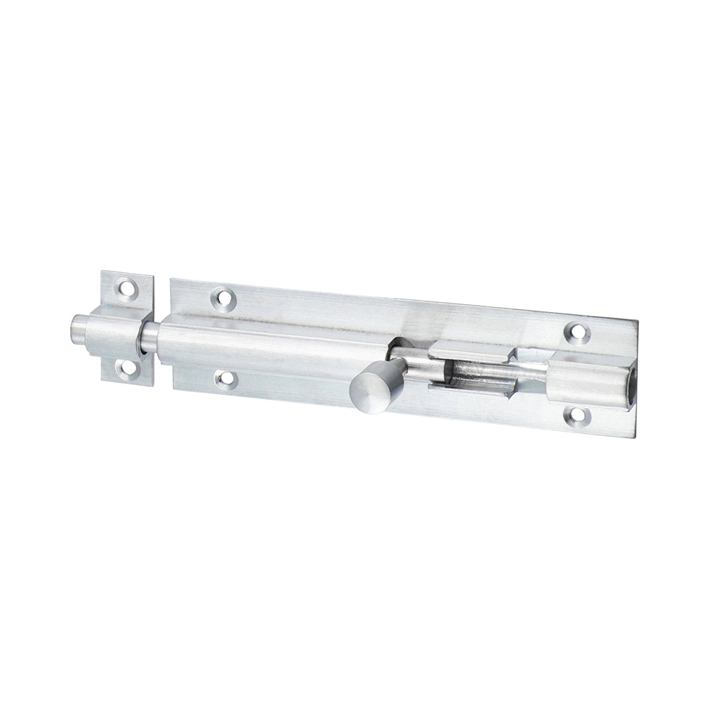 Straight Barrel Bolt - Satin Chrome - 100 x 25mm - Bag of 1