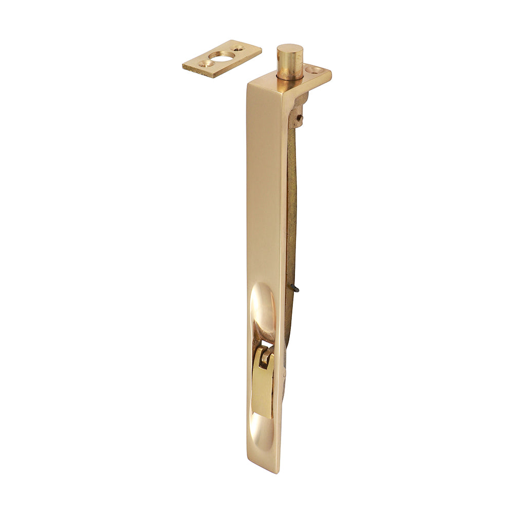 Lever Action Flush Bolt - Polished Brass - 200 x 19mm - TIMpac of 1