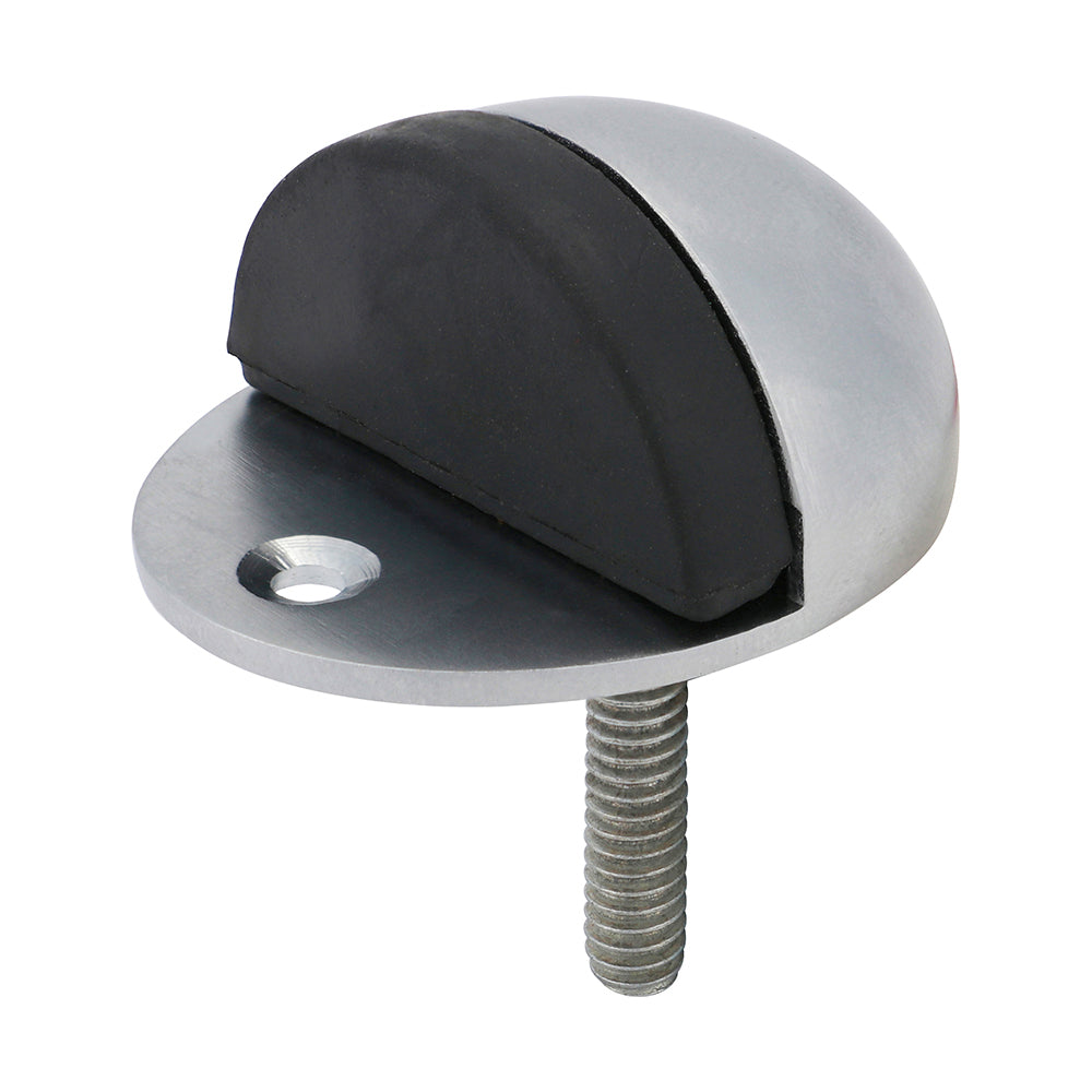 Oval Door Stop - Satin Chrome - 47mm - TIMpac of 1