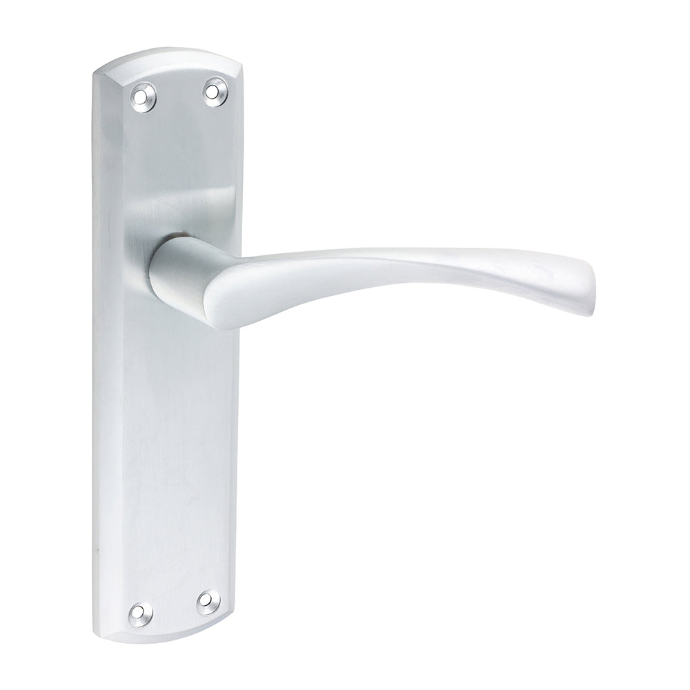 Zeta Latch Handles - Satin Chrome - 175 x 45 - Blister Pack of 1