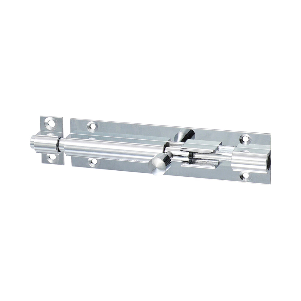 Straight Barrel Bolt - Polished Chrome - 100 x 25mm - TIMpac of 1