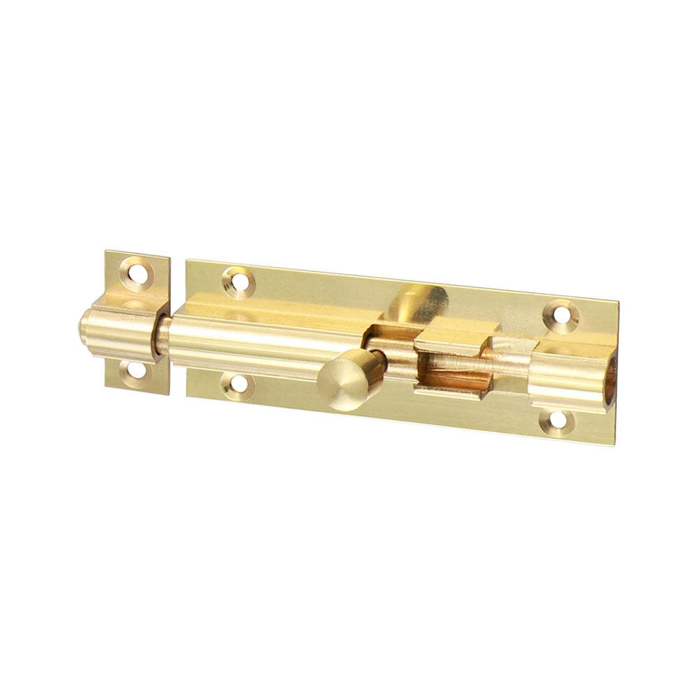 Straight Barrel Bolt - Polished Brass - 75 x 25mm - TIMpac of 1