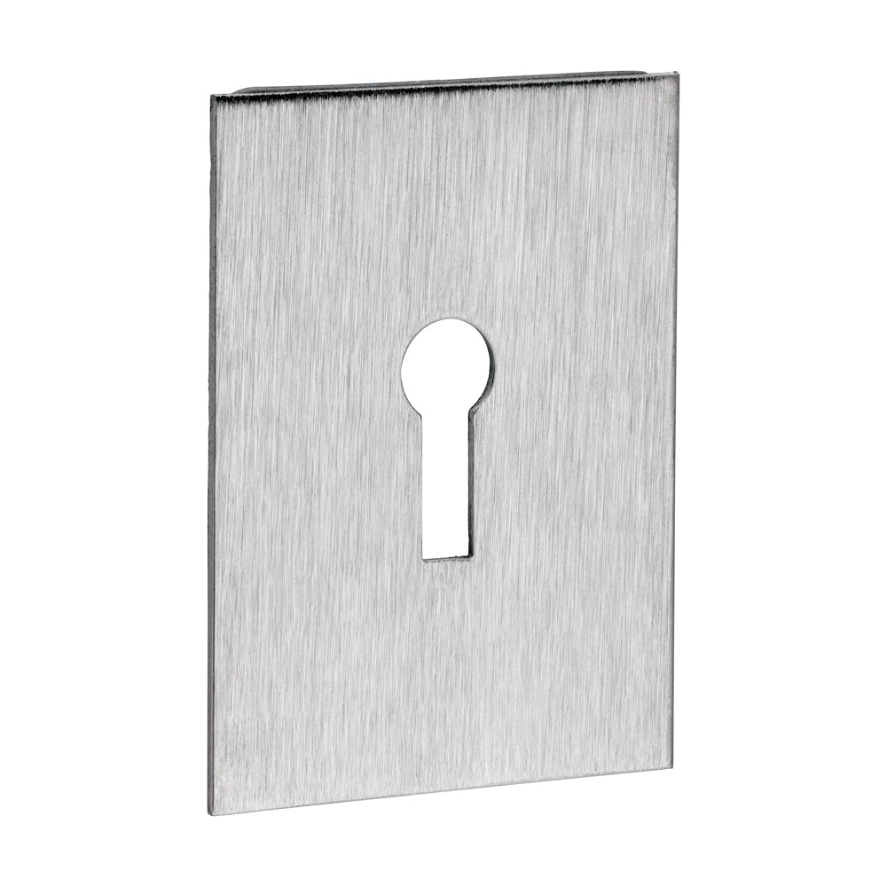 Lock Profile Self-Adhesive Escutcheon - Oblong - Satin Stainless Steel - 65 x 47 - TIMpac of 1