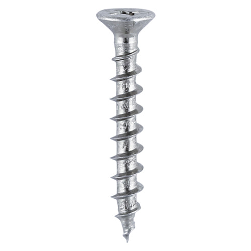 Window Fabrication Screws - Countersunk with Ribs - PH - Single Thread - Gimlet Point - Zinc - 4.3 x 20 - Box of 1000