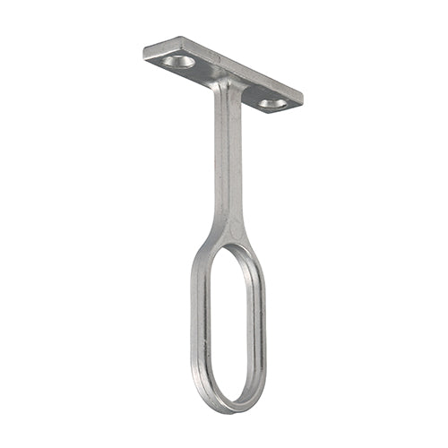 Centre Bracket - For Oval Tube - Polished Chrome - 30 x 15 - Bag of 1
