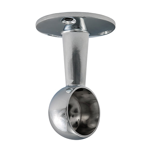 End Brackets - For Round Tube - Polished Chrome - 25mm - TIMpac of 2