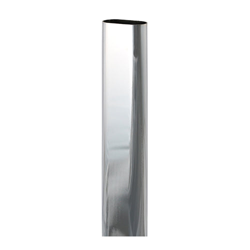 Wardrobe Rail - Oval - Polished Chrome - 30 x 15 x 1219 - Unit of 1