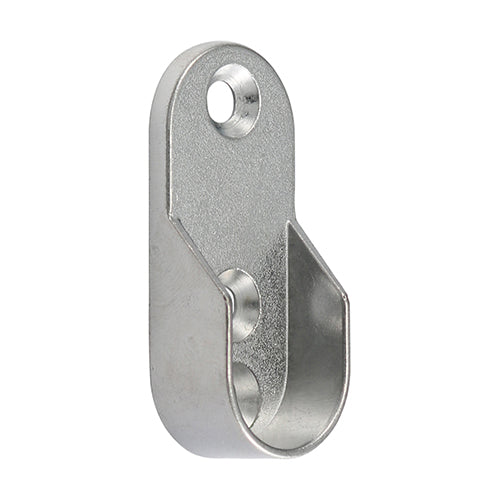End Sockets - For Oval Tube - Polished Chrome - 30 x 15 - TIMpac of 2