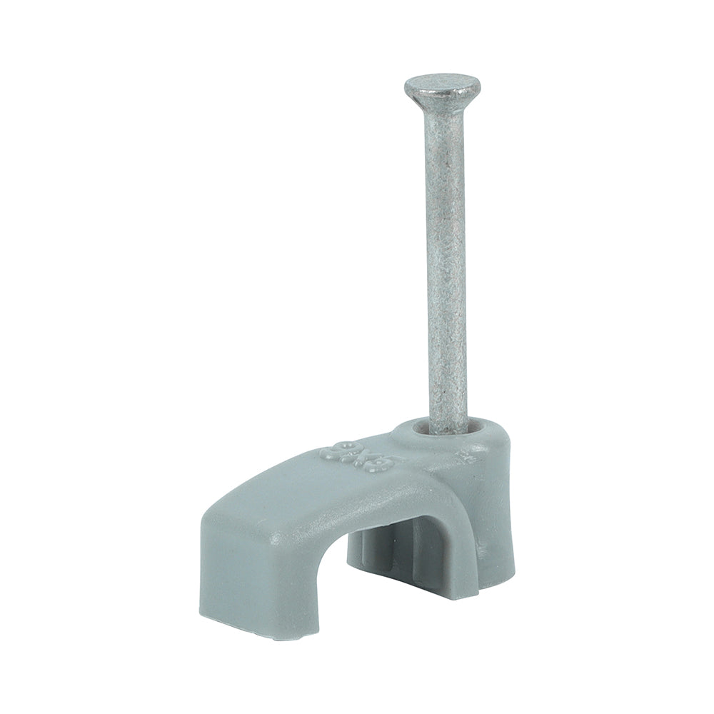 Flat Twin & Earth Cable Clips - Grey - To fit 1.5mm - Box of 100