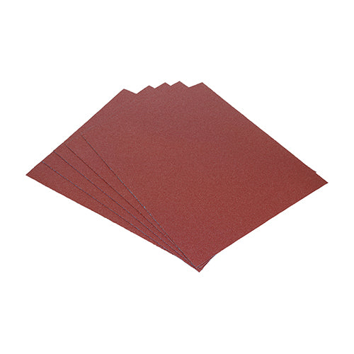 Sanding Sheets - 180 Grit - Red - 230 x 280mm - Pack of 5