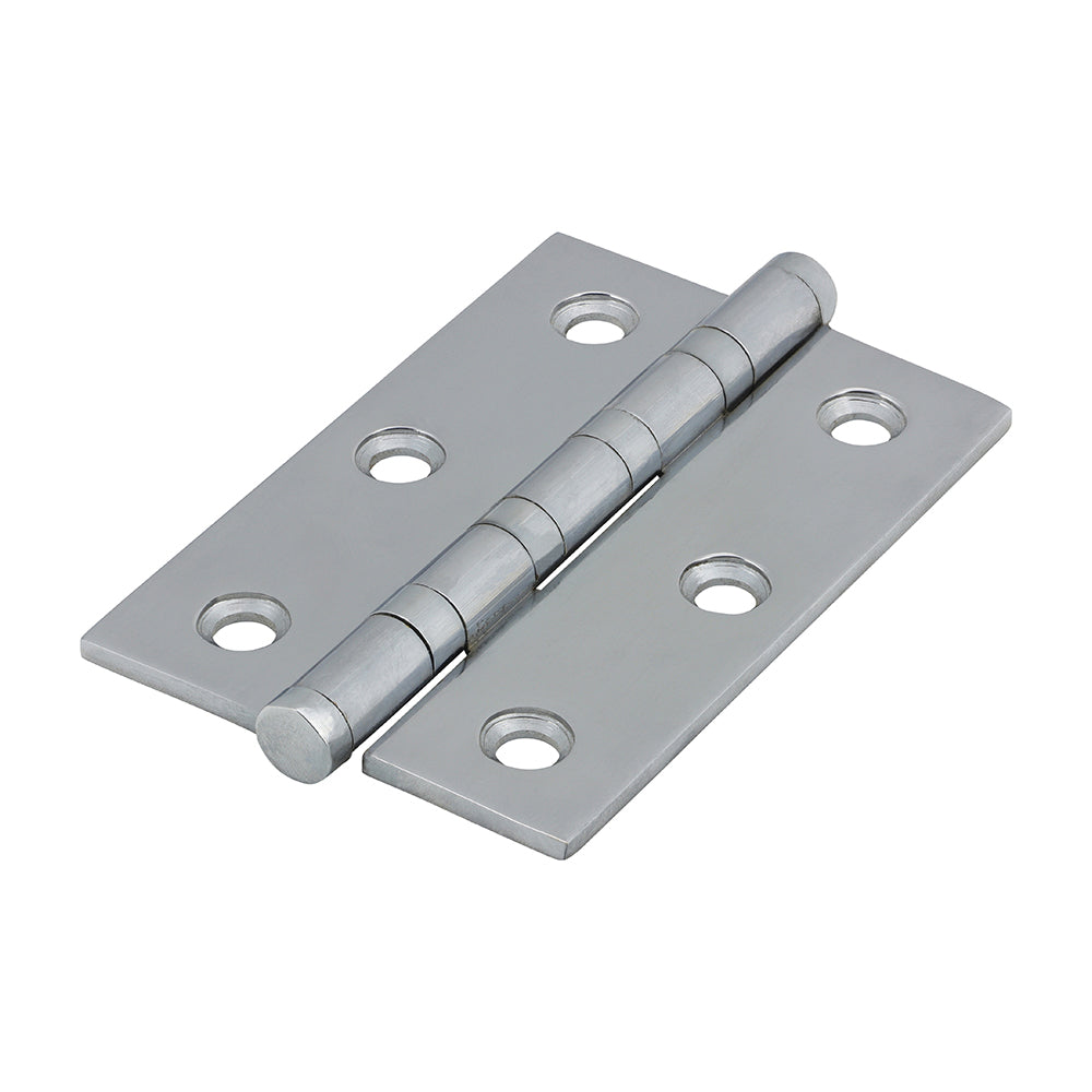 Performance Ball Race Hinge - Solid Brass - Polished Chrome - 76 x 50 - Box of 1