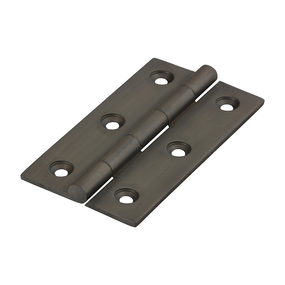 Solid Drawn Hinge - Solid Brass - Bronze - 75 x 40 - Bag of 1