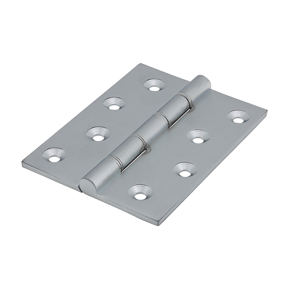 Double Stainless Steel Washered Butt Hinge - Solid Brass - Satin Chrome - 102 x 75 - Box of 1