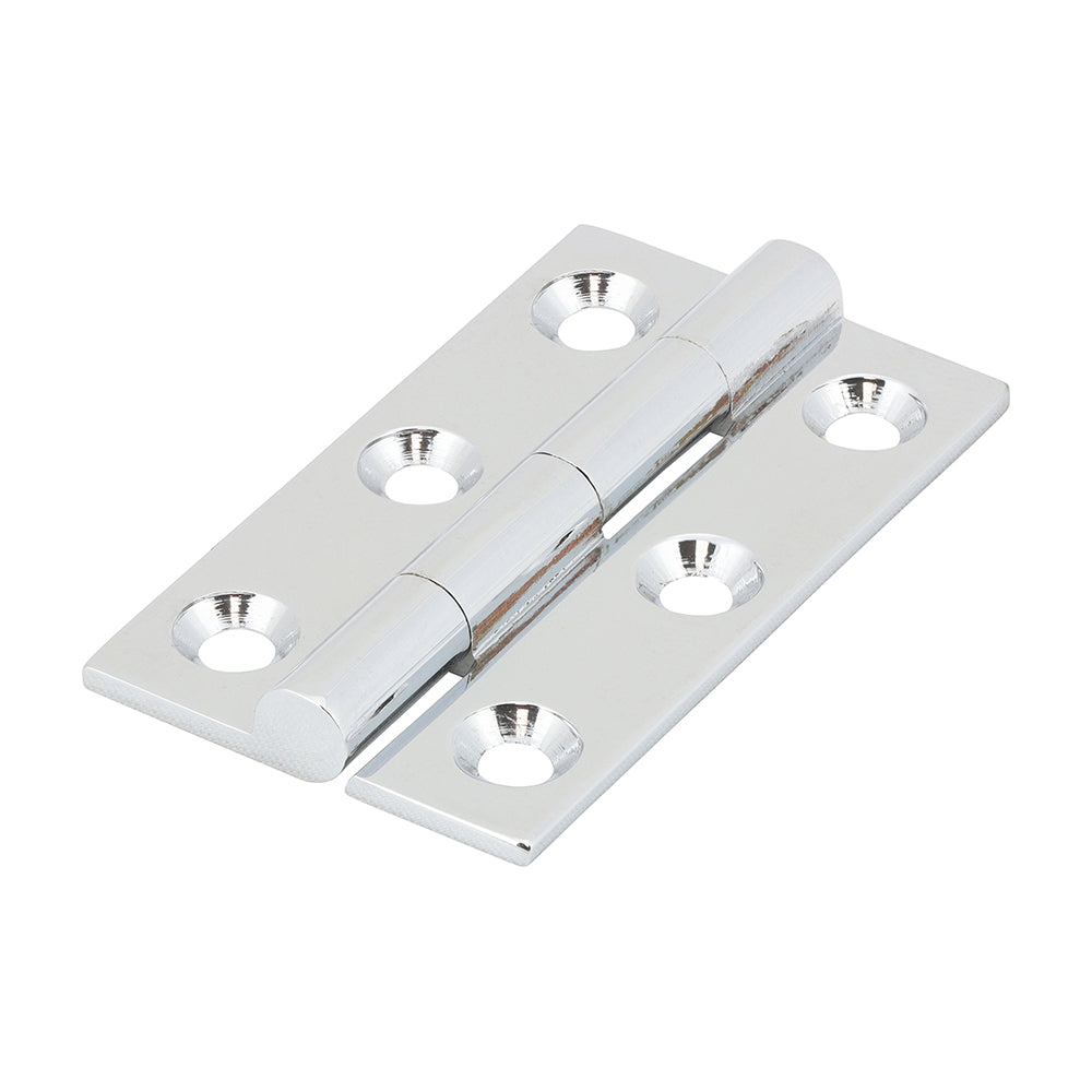 Solid Drawn Hinge - Solid Brass - Polished Chrome - 50 x 28 - Bag of 1